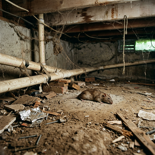 Before Subfloor Cleaning